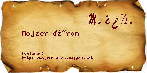 Mojzer Áron névjegykártya
